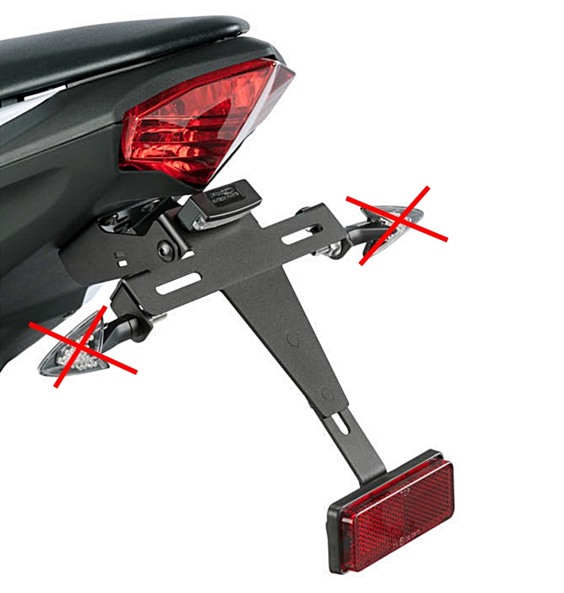 Puig Kennzeichenhalter Set - Kawasaki Z125 / Ninja 125 2019-21