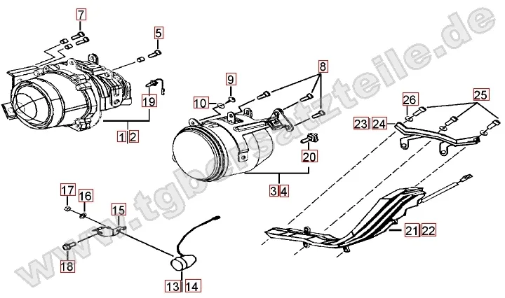 Scheinwerfer - Blinker vorne Scheinwerfer - Blinker vorne
