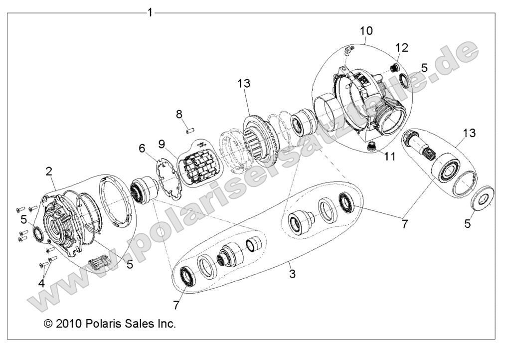 Drive Train, Front Gearcase Internals