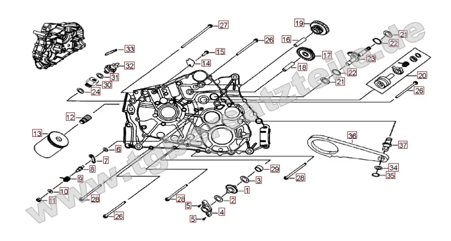 Motorgehäuse links (1) Motorgehäuse links (1)