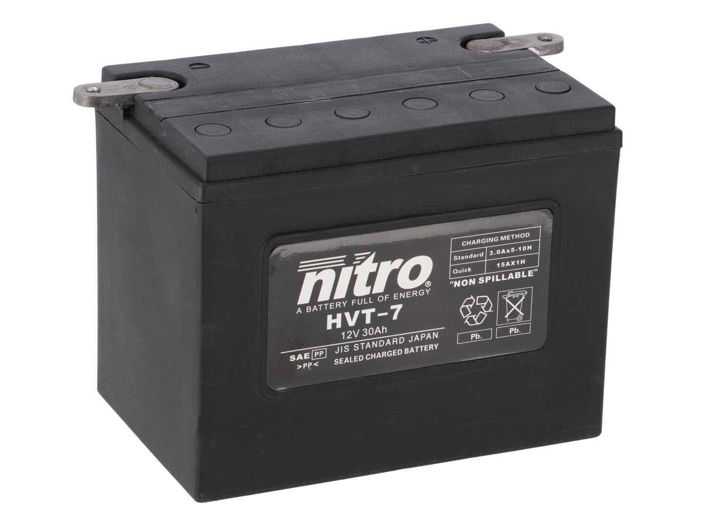 HVT-07-SLA Nitro HVT 07 SLA AGM Gel Batterie 12V 30AH 370A - Einbaufertig (66007 YHD-12 CHD4-12)