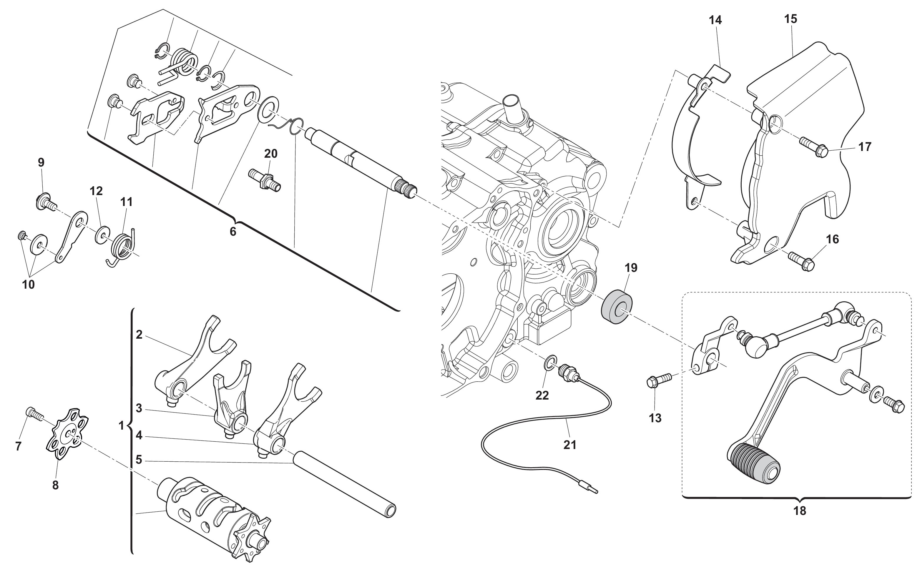 Schaltwelle - Schalthebel Schaltwelle - Schalthebel