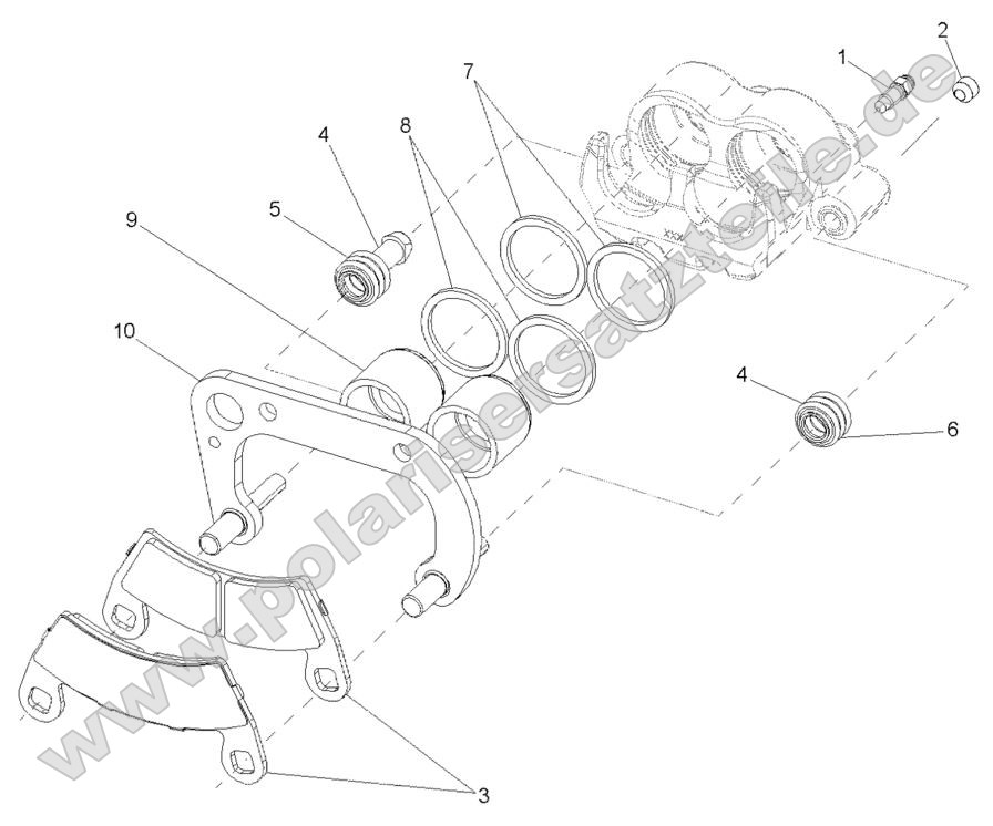 Brakes, Rear Caliper (built 11/5/13 and after)