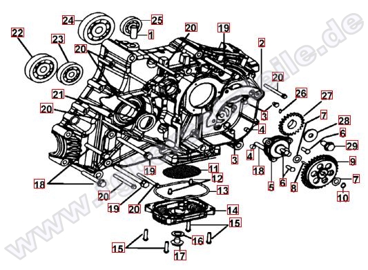 Motorgehäuse rechts