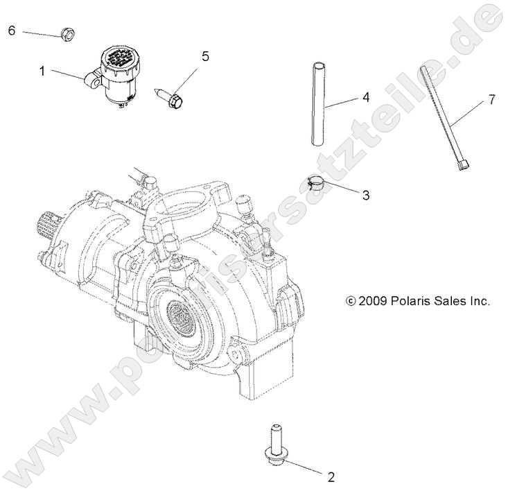 DRIVE TRAIN, GEARCASE MOUNTING, FRONT