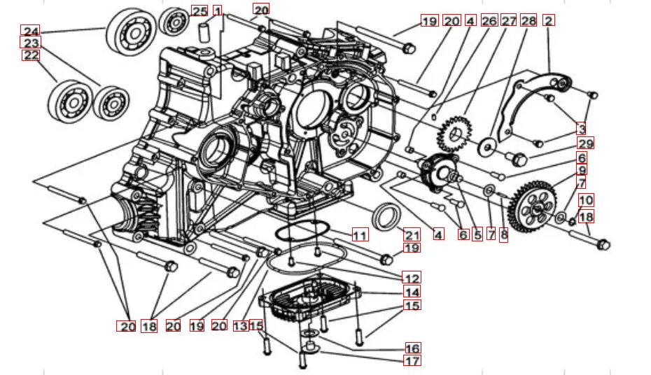 Motorgehäuse rechts Motorgehäuse rechts