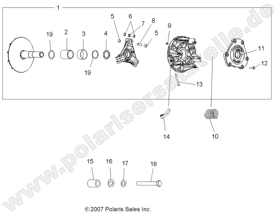 DRIVE TRAIN, PRIMARY CLUTCH DRIVE TRAIN, PRIMARY CLUTCH