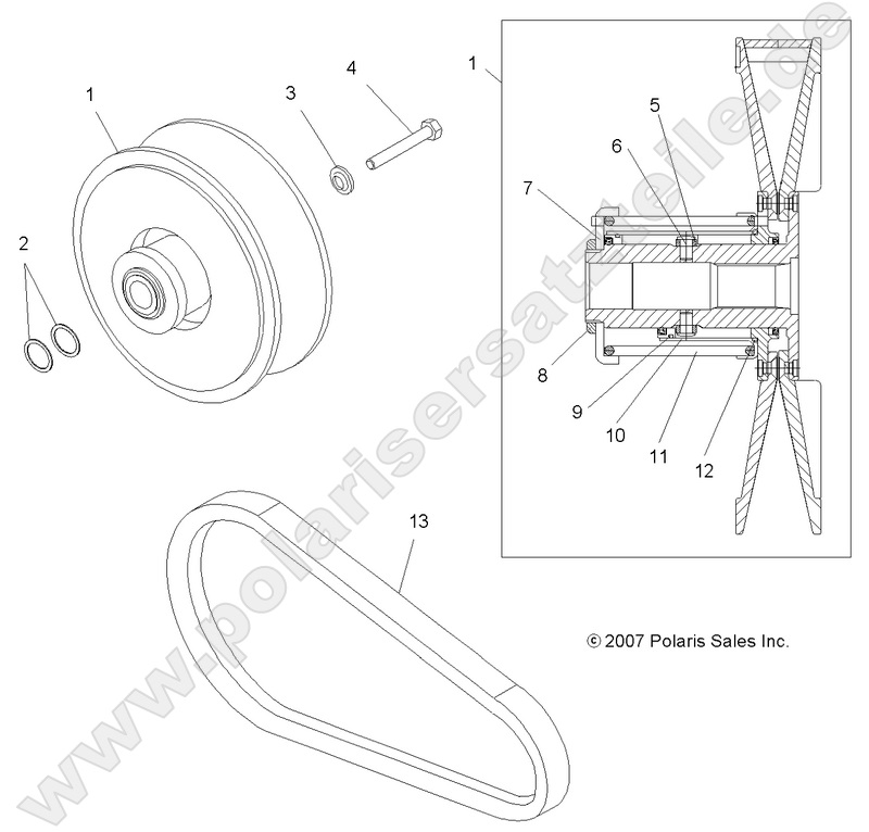 DRIVE TRAIN, SECONDARY CLUTCH DRIVE TRAIN, SECONDARY CLUTCH