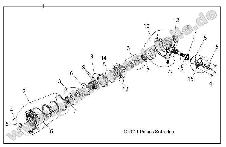 Drive Train, Front Gearcase Internals Drive Train, Front Gearcase Internals