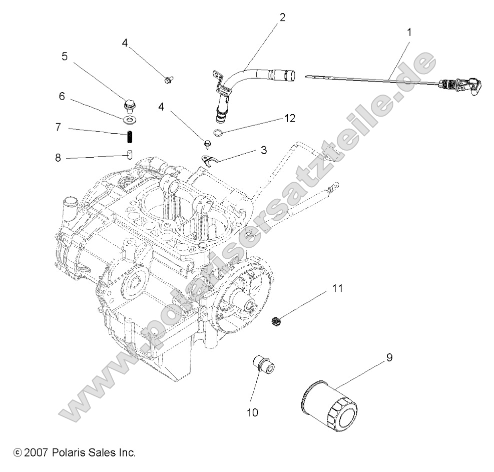 Engine, Dipstick and Oil Filter