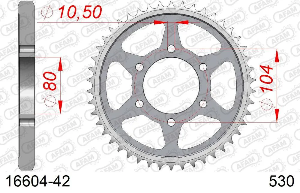 AFAM Kettensatz Stahl 530 XRR2 16x42 - Kawasaki ZXR 750 R 1992 - 01677371