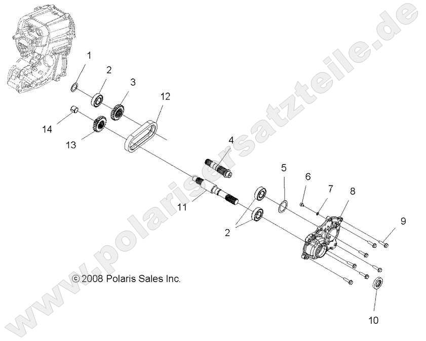 DRIVE TRAIN, MAIN GEARCASE OUTPUT SHAFT DRIVE TRAIN, MAIN GEARCASE OUTPUT SHAFT