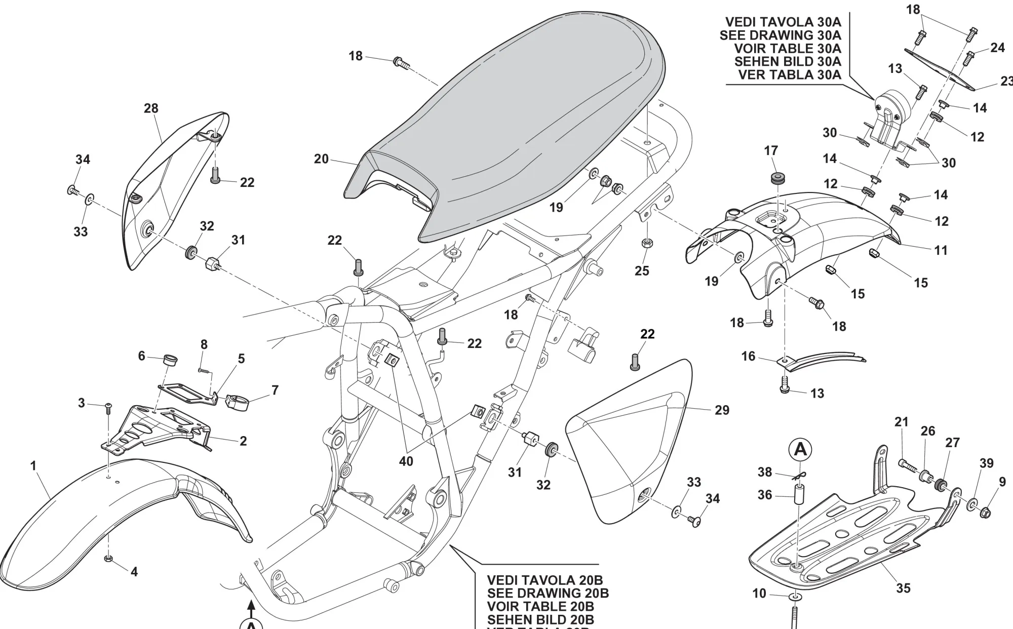Sitzbank / Schutzblech hinten Sixdays Sitzbank / Schutzblech hinten Sixdays