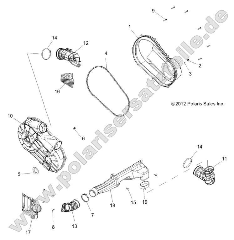 Drive Train, Clutch Cover and Ducting Drive Train, Clutch Cover and Ducting