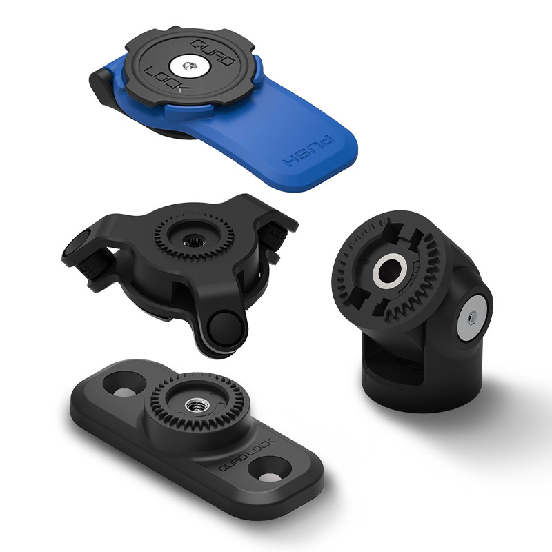 Quad Lock 360 Scooter Montage Kit - Basis/Adapter/Kopf + Vibrationsdämpfer