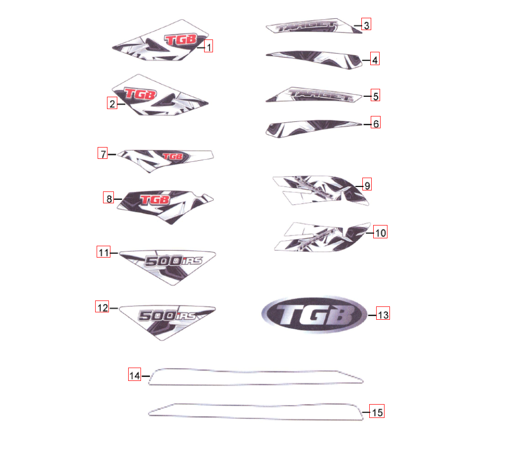 Aufkleber 2 für schwarzes Fahrzeug