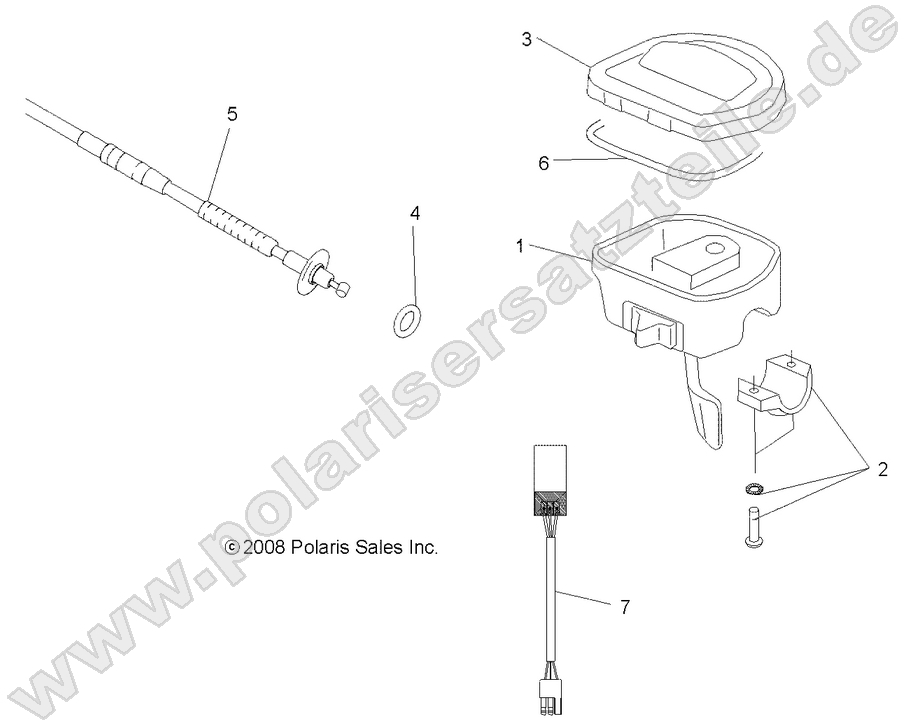 STEERING, CONTROLS and THROTTLE ASM. and CABLE