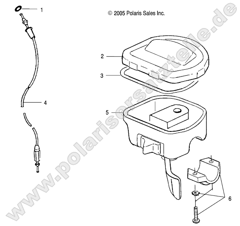 CONTROLS-THROTTLE ASM./CABLE