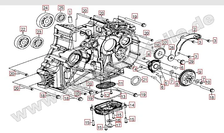 Motorgehäuse rechts Motorgehäuse rechts