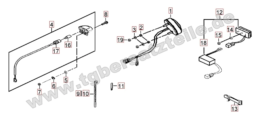 Rücklicht - Blinker hinten Rücklicht - Blinker hinten