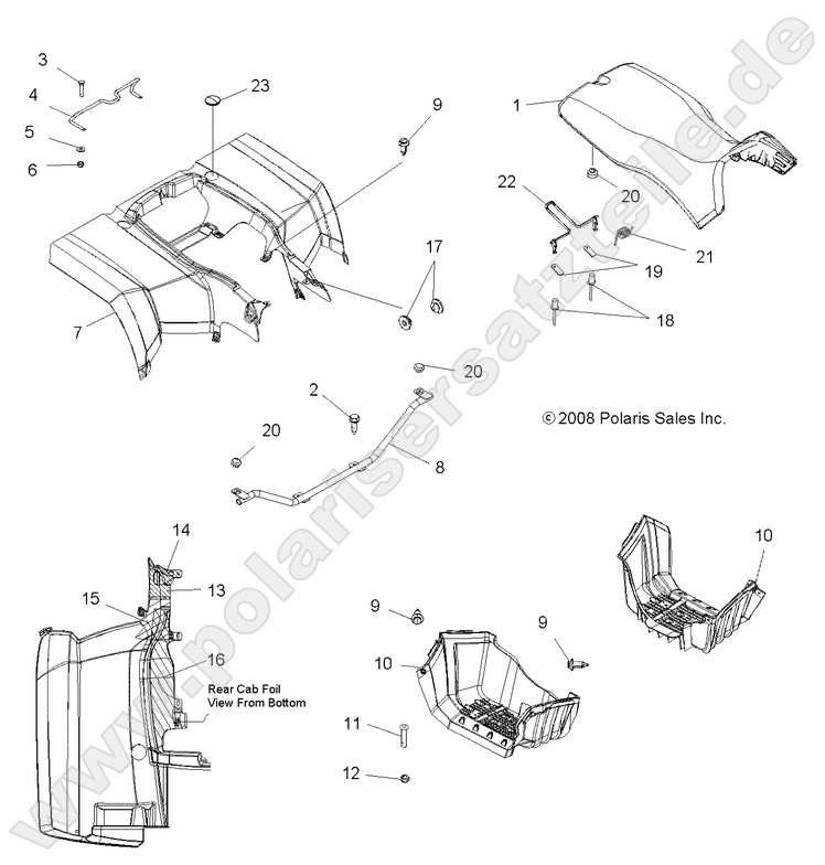 BODY, REAR CAB and SEAT