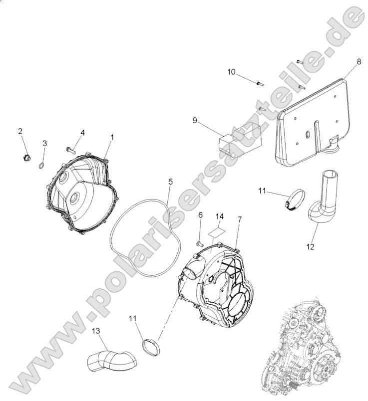 Body, Clutch Cover and Ducting