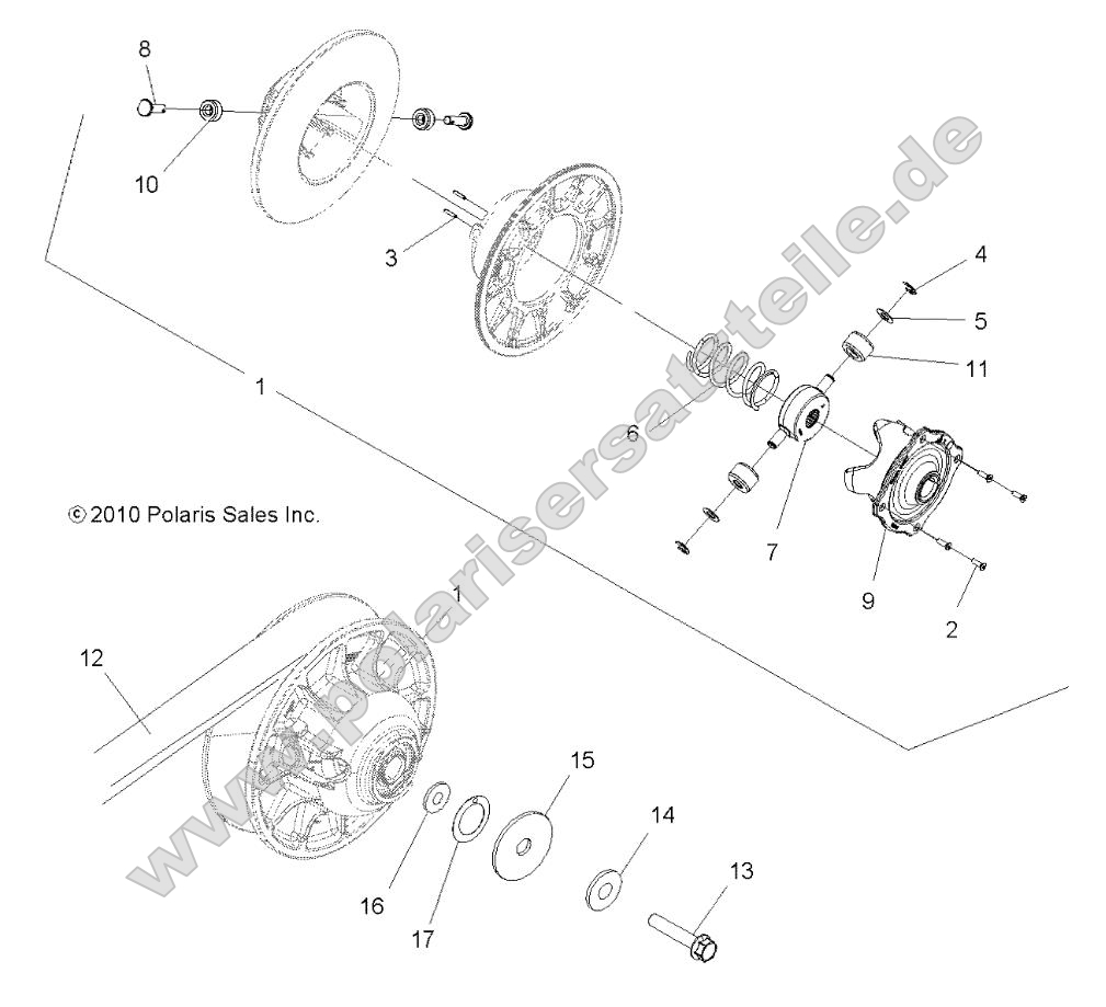 Drive Train, Secondary Clutch Drive Train, Secondary Clutch