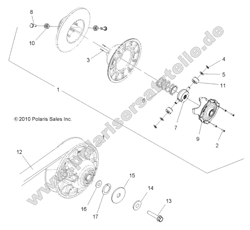 Drive Train, Secondary Clutch (A16SVT95C2) Drive Train, Secondary Clutch (A16SVT95C2)