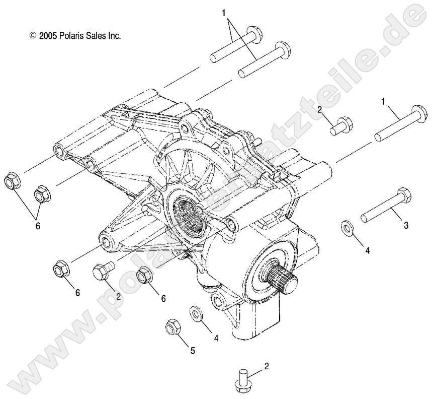 DRIVE TRAIN, REAR GEARCASE MOUNTING