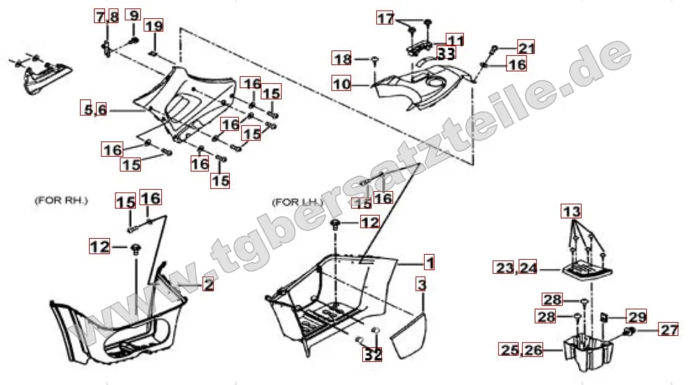 Fußstütze - Tankabdeckung Fußstütze - Tankabdeckung