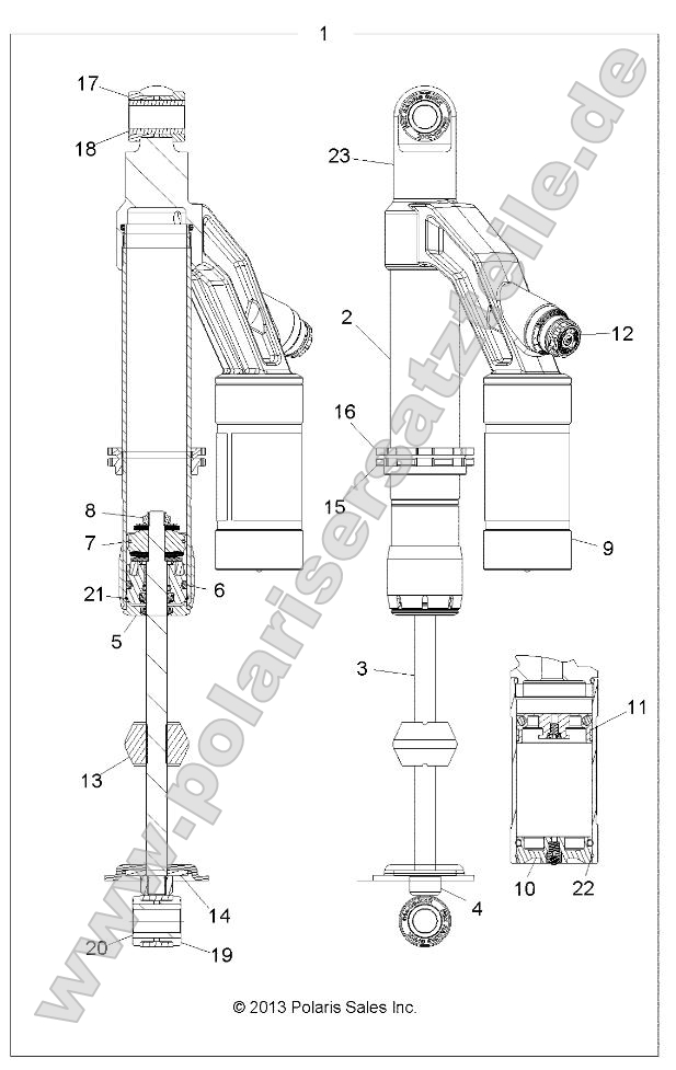 Suspension, Shock, Rear (49ATVSHOCKRR7044080)