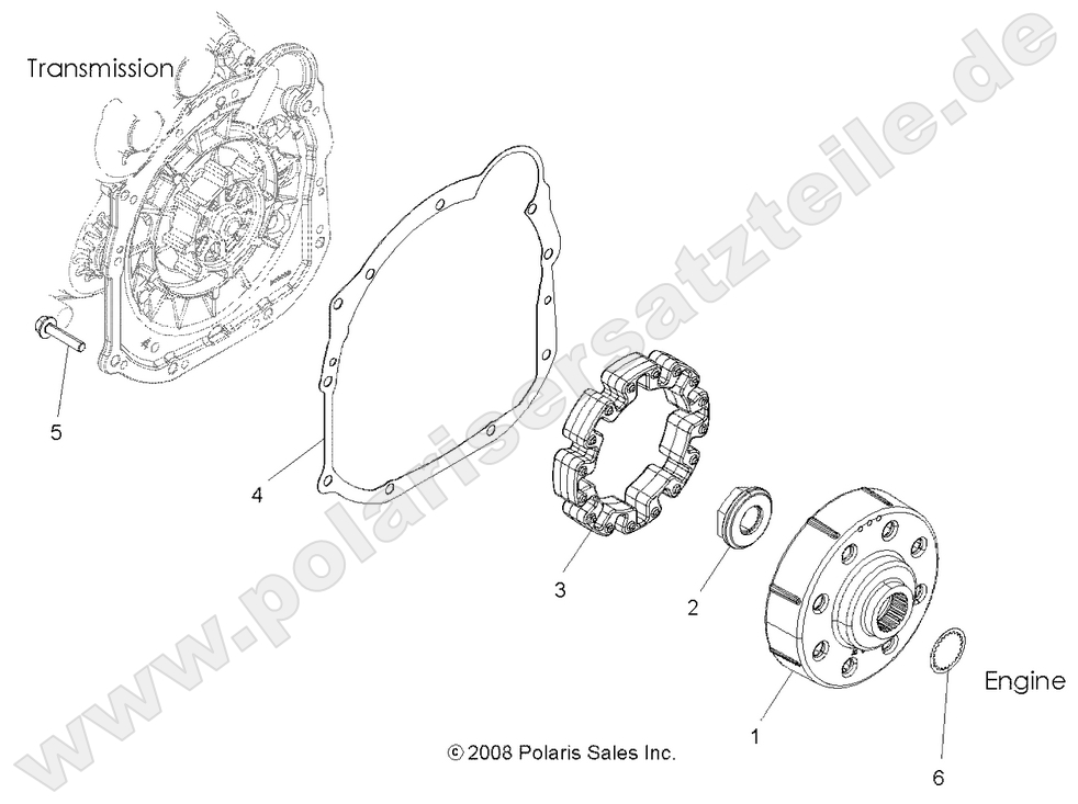 DRIVE TRAIN, DRIVE COUPLER (Built 3/01/11 and Before)