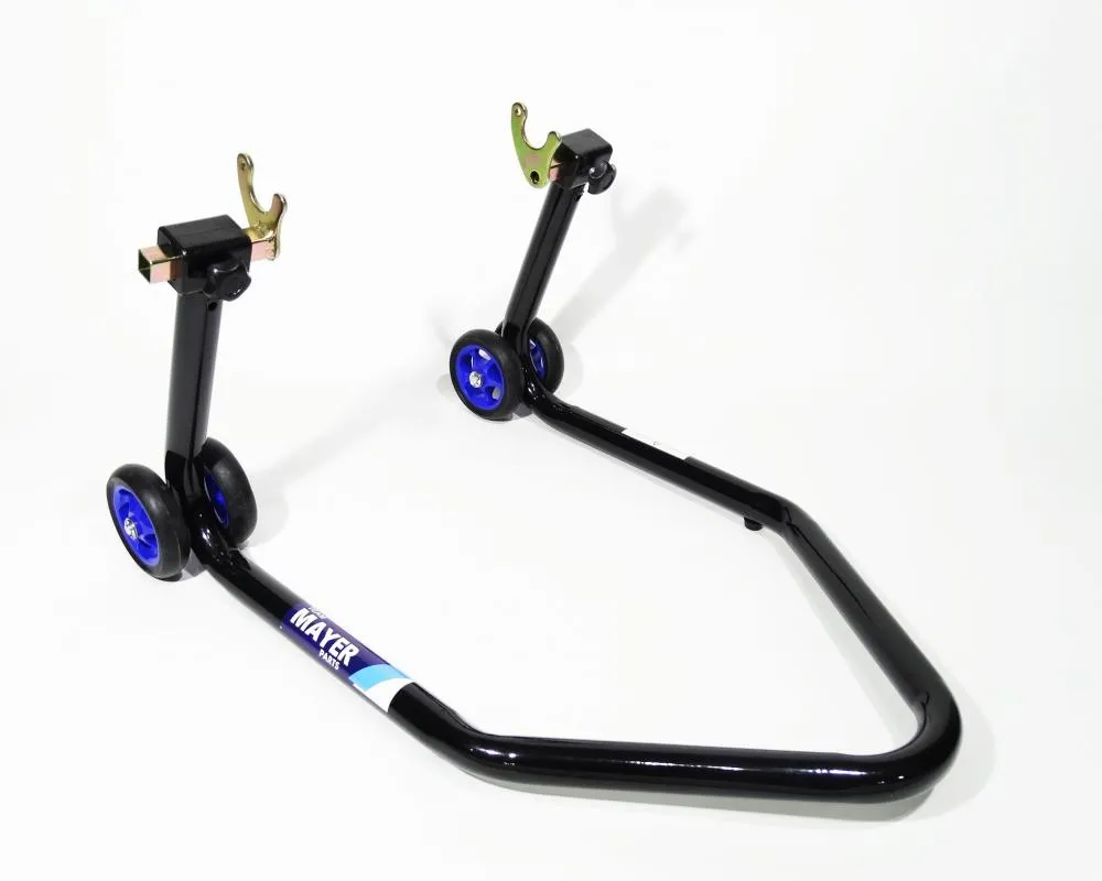 TMP Hinterrad Montageständer schwarz-blau mit V-Gabelaufnahme