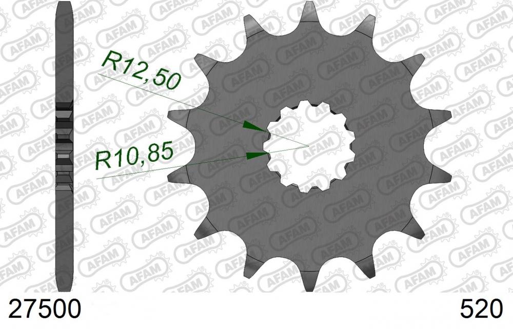 AFAM Ritzel / Kettenrad vorne - 520 - 27500