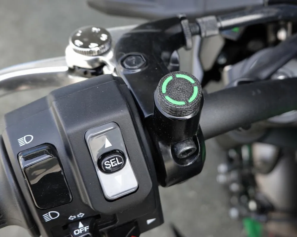 TMP Spiegelhalterung Blindstopfen Set - M10x1,25 Rechtsgewinde - schwarz/grün