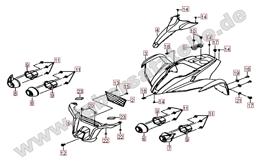 Frontverkleidung - Tankabdeckung