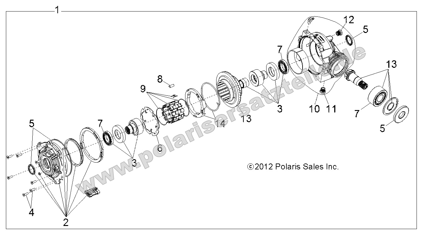 Drive Train, Front Gearcase Internals Drive Train, Front Gearcase Internals