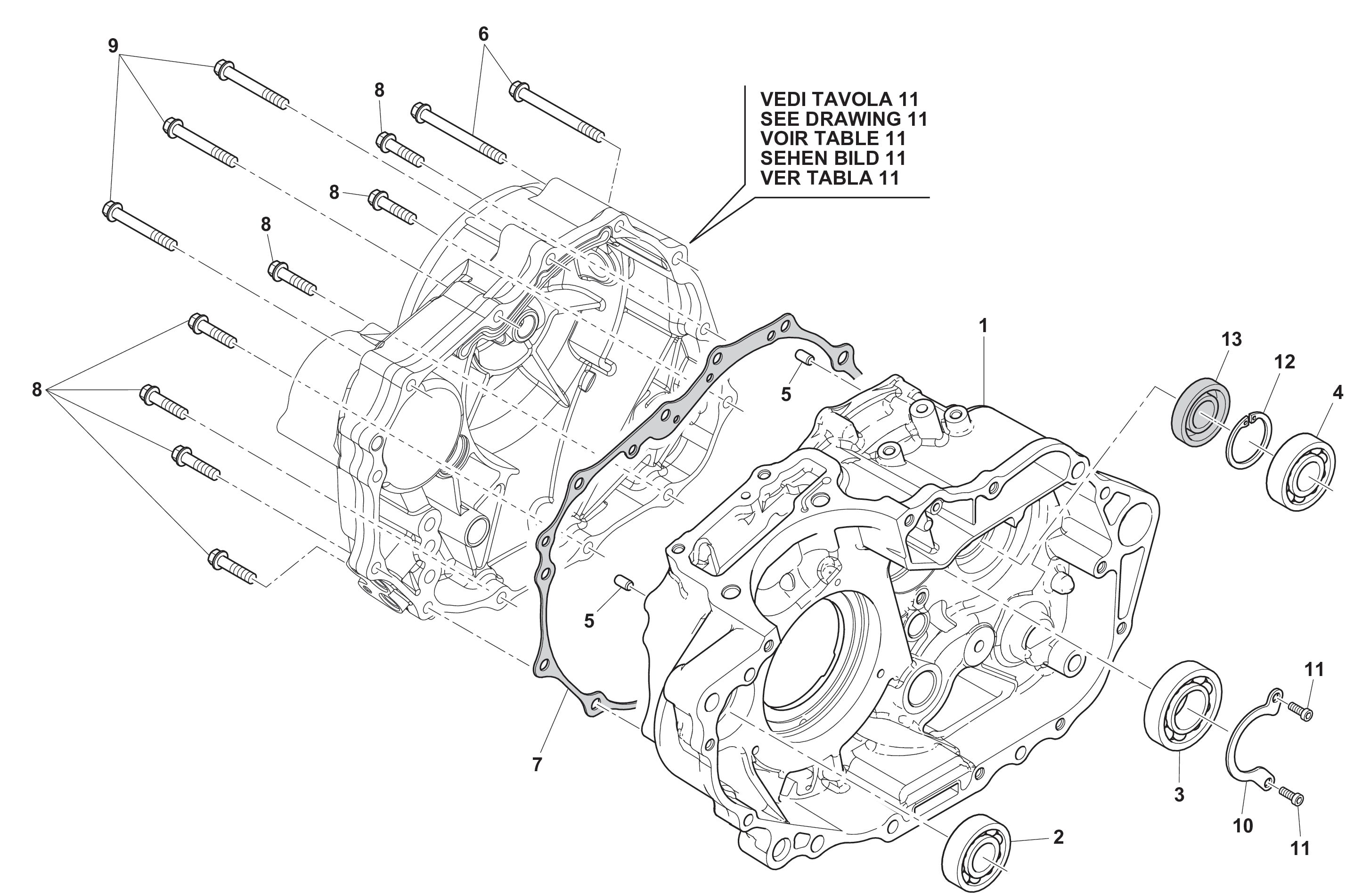 Motorgehäuse rechts Motorgehäuse rechts