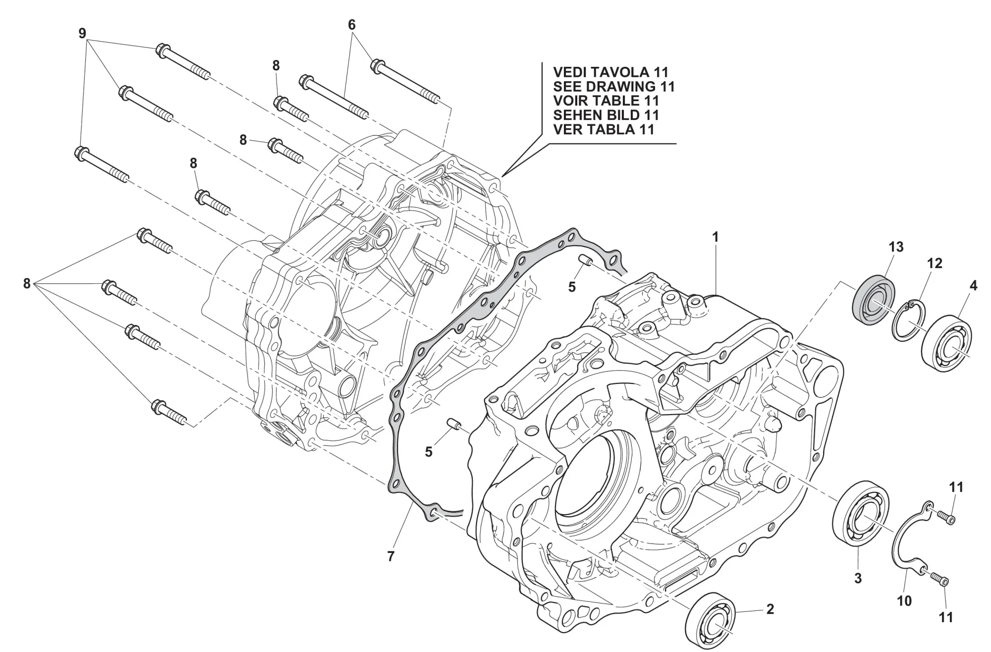 Motorgehäuse rechts
