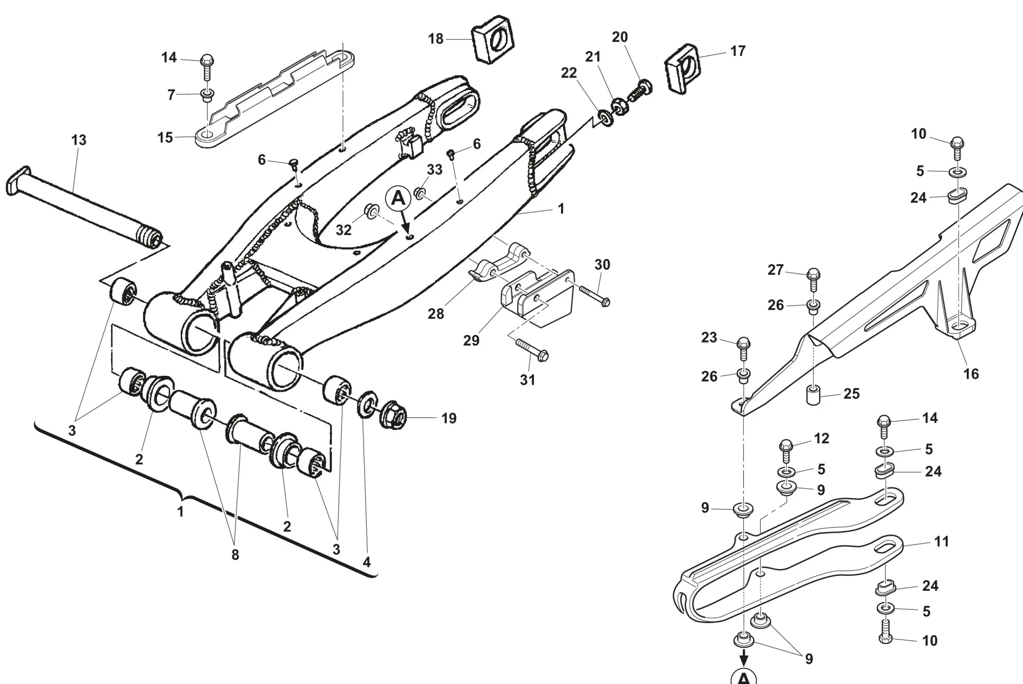 Hinterradschwinge SM 500