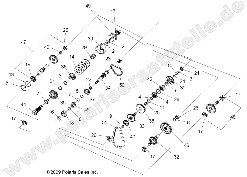 DRIVE TRAIN, MAIN GEARCASE INTERNALS DRIVE TRAIN, MAIN GEARCASE INTERNALS