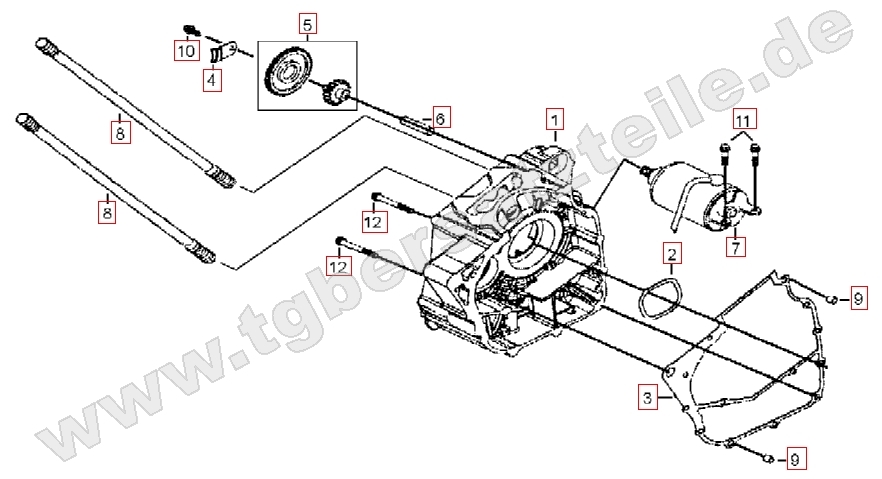 Motorgehäuse rechts