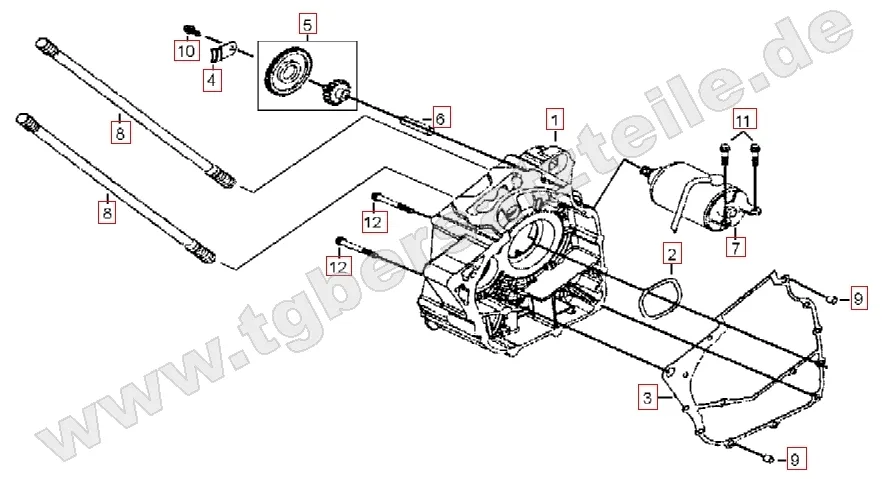 Motorgehäuse rechts