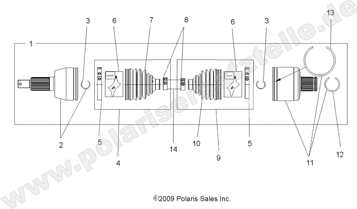 DRIVE TRAIN, DRIVE SHAFT, REAR DRIVE TRAIN, DRIVE SHAFT, REAR