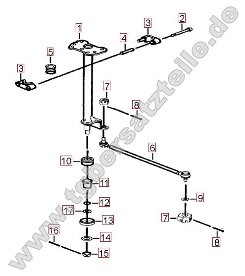 Lenksäule - Spurstange