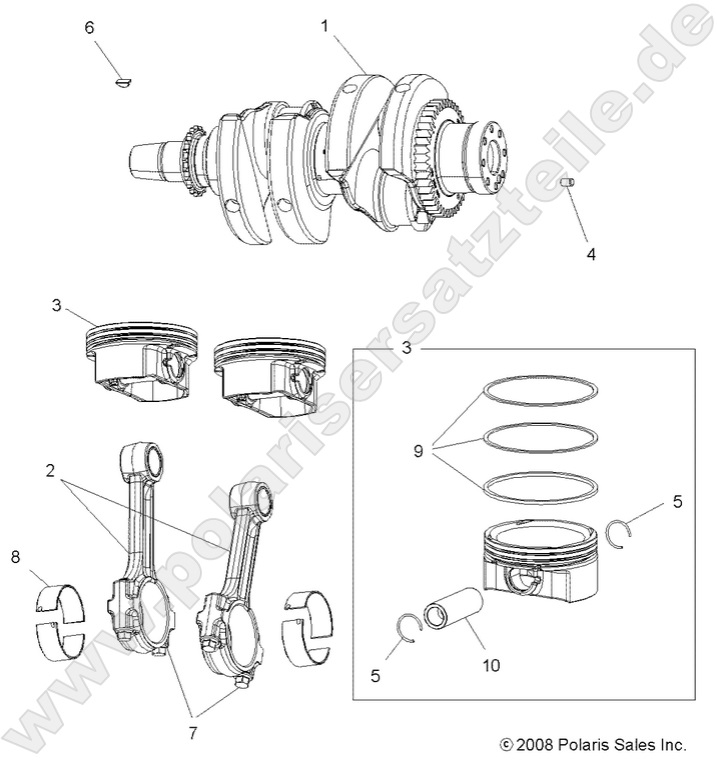 ENGINE, CRANKSHAFT and PISTON ENGINE, CRANKSHAFT and PISTON