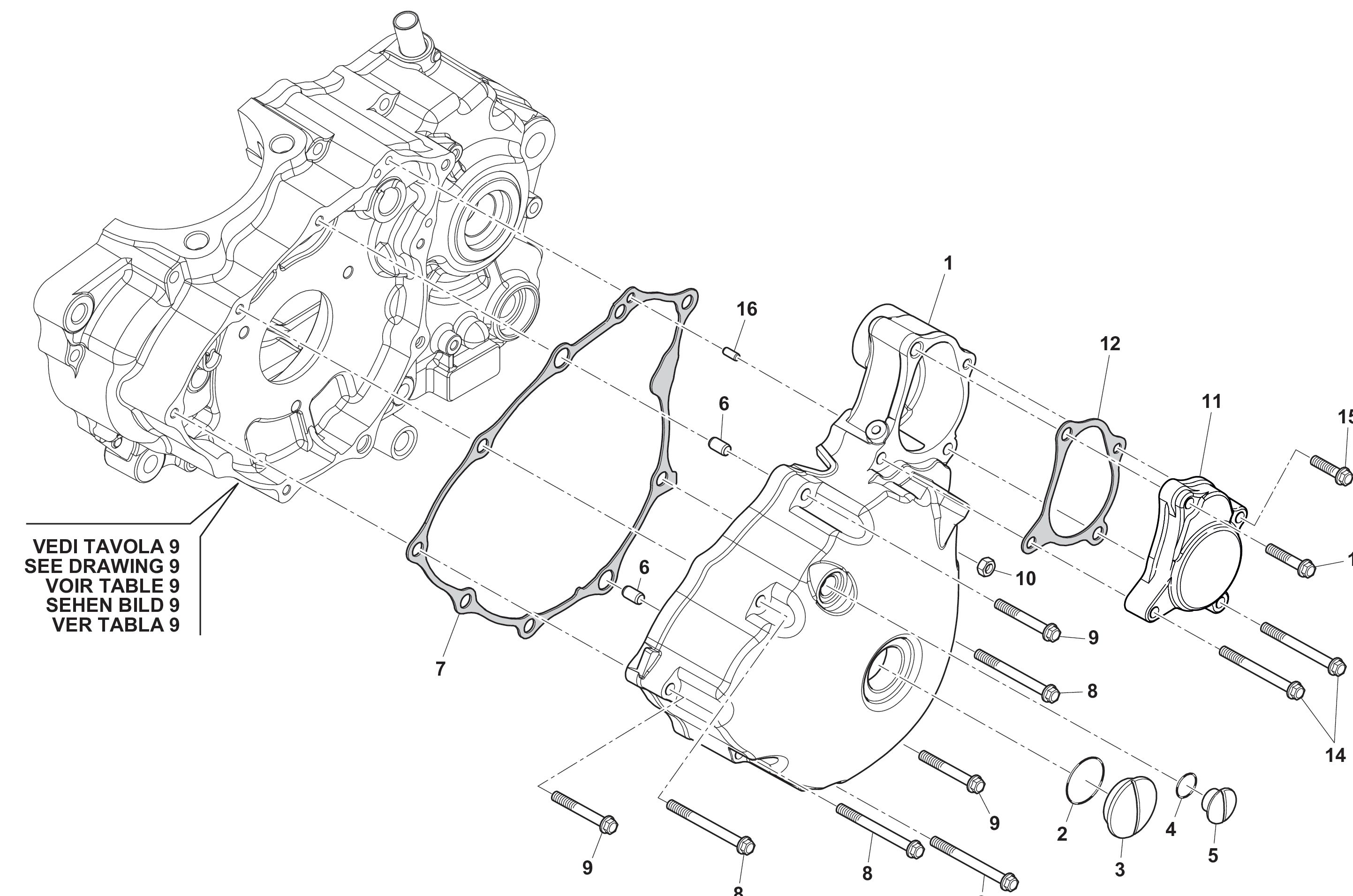 Motordeckel links Motordeckel links