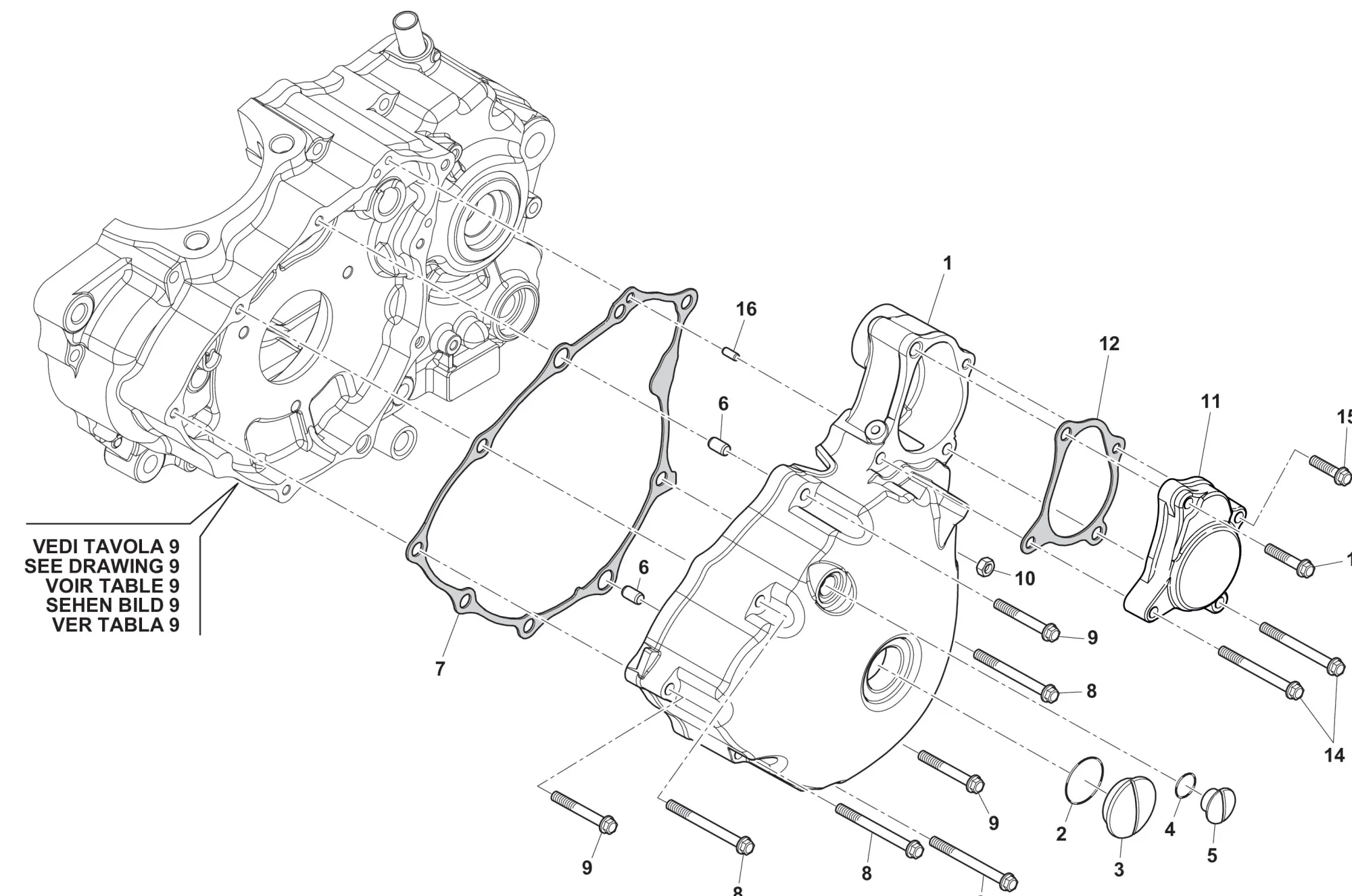 Motordeckel links Motordeckel links