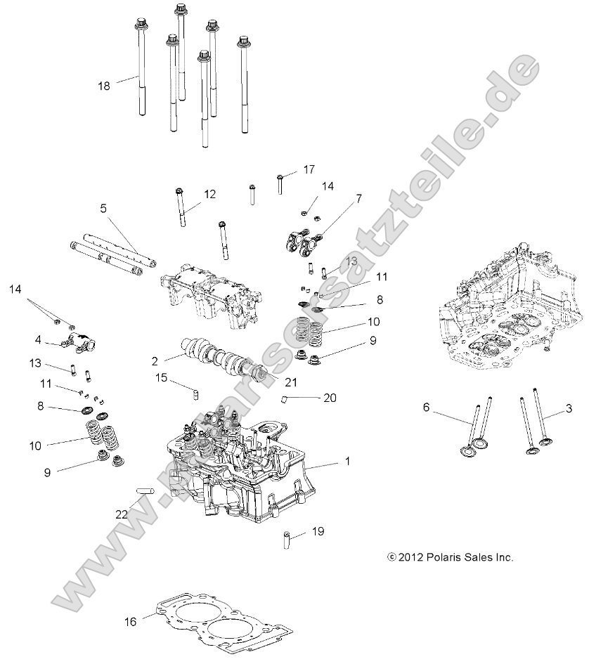 Engine, Cylinder Head, Cam and Valves