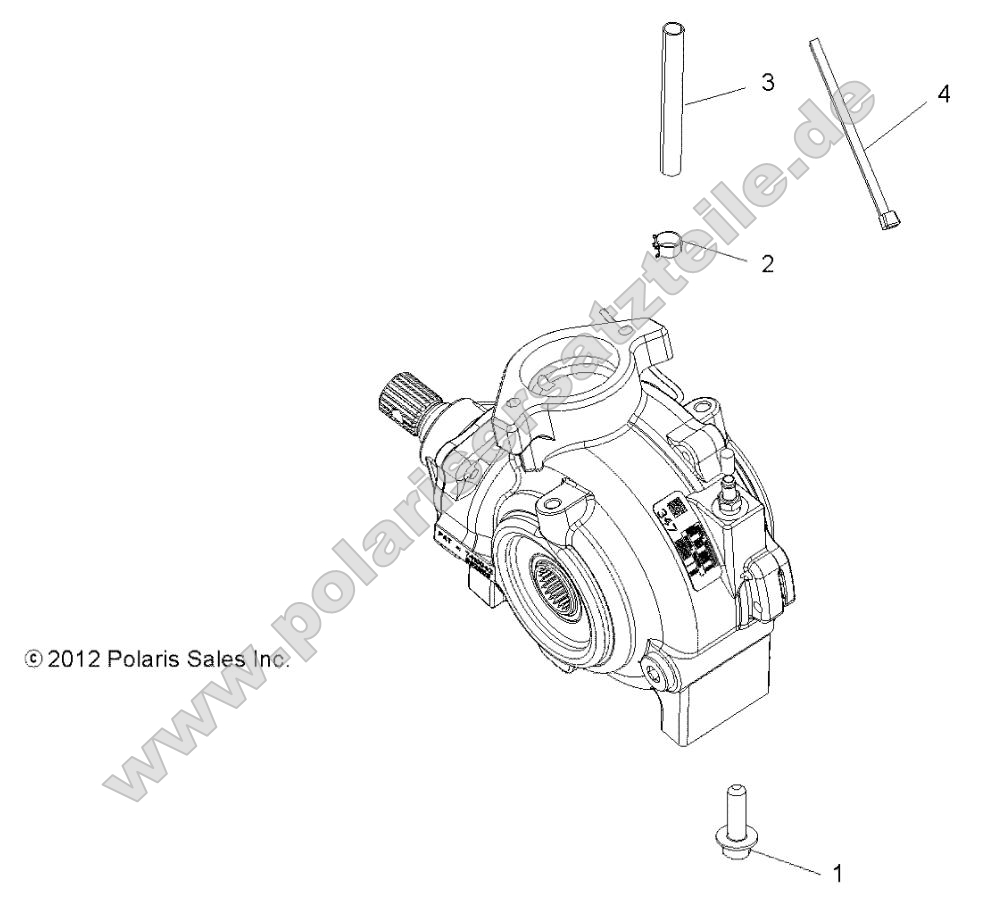 Drive Train, Gearcase Mounting, Front Drive Train, Gearcase Mounting, Front
